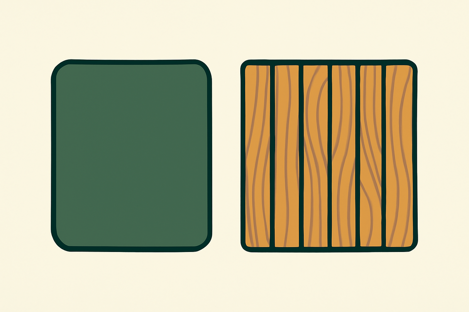 ACM versus hout als omkastingmateriaal (illustratie)