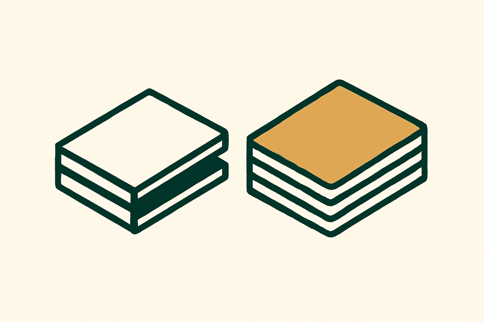 ACM versus HPL als omkastingmateriaal (illustratie)